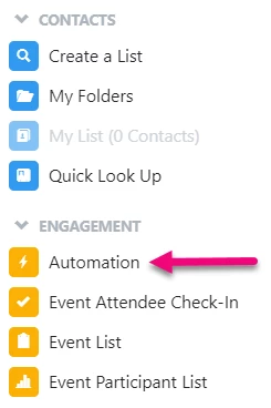 Automation highlighted in the sidebar