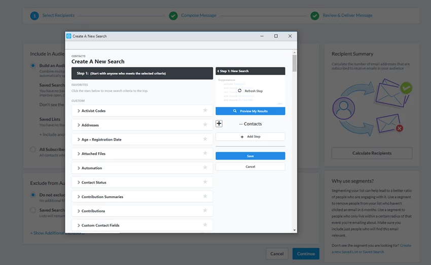 Example of create a list dialogue