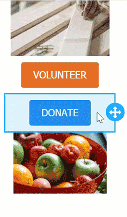 moving the donate button down the page