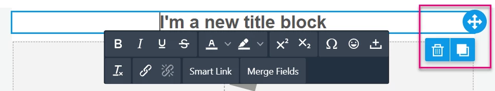 Move, delete, or duplicate an element