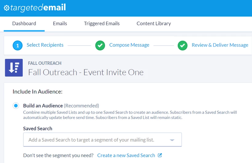 Steps in building your email
