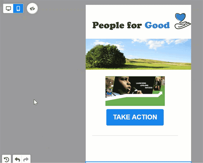 Animation of toggling between visible and not visible