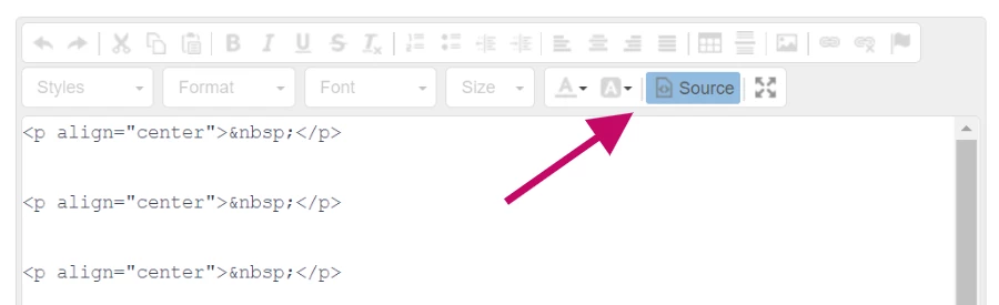 Toggling to the source code