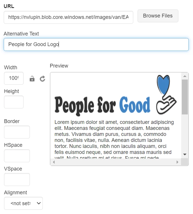 Selecting the image properties in the Image File Manager