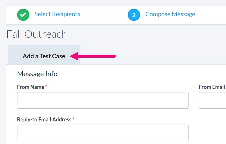 Test Case tab highlighted