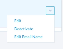 Close up of dropdown edit menu