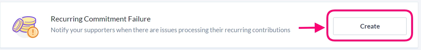 Template for recurring commitment failure