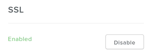 SSL appears as enabled in the Weebly settings