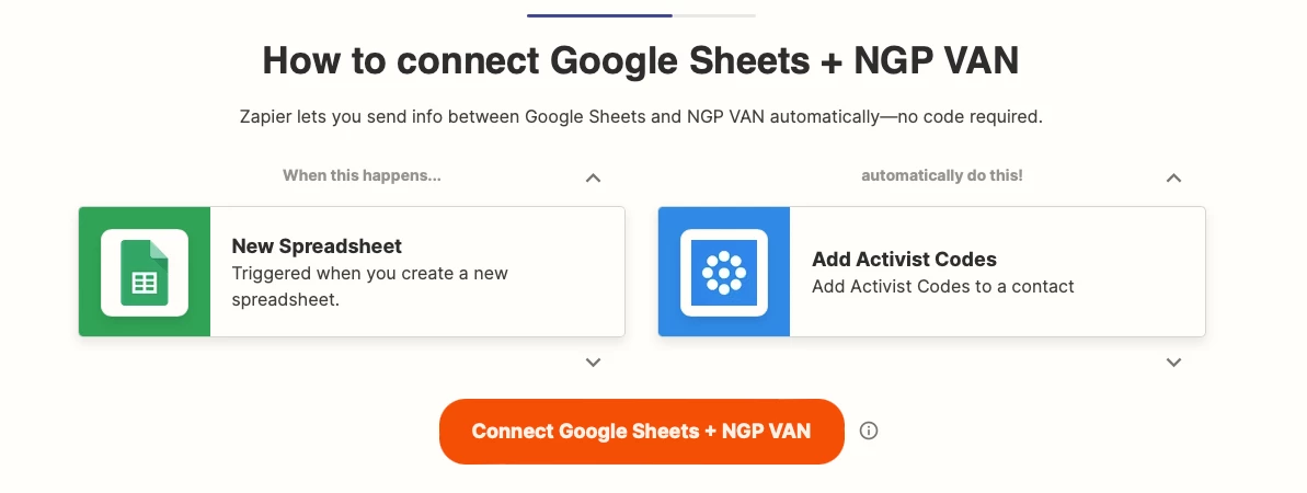 Connect Google Sheets + NGP VAN