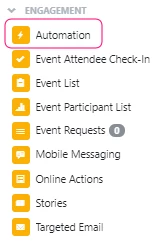 Automation highlighted in Sidebar
