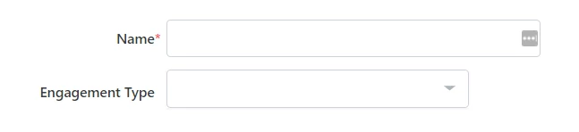 Name and Engagement Type entry fields for new Event Role