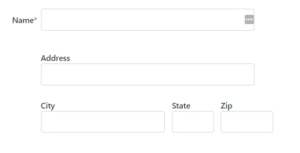 Entry screen for location details