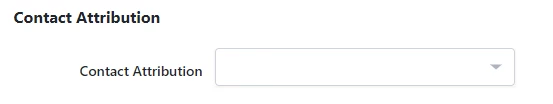 Close up of the Contact Attribution selection in Recurring Section