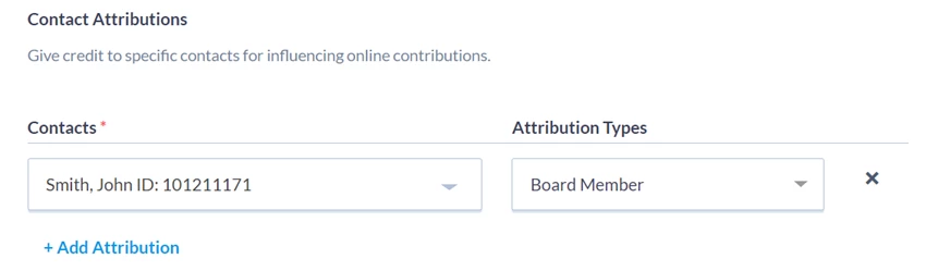 Example of adding a board member attribution