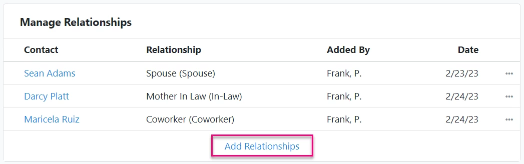 Add Relationships