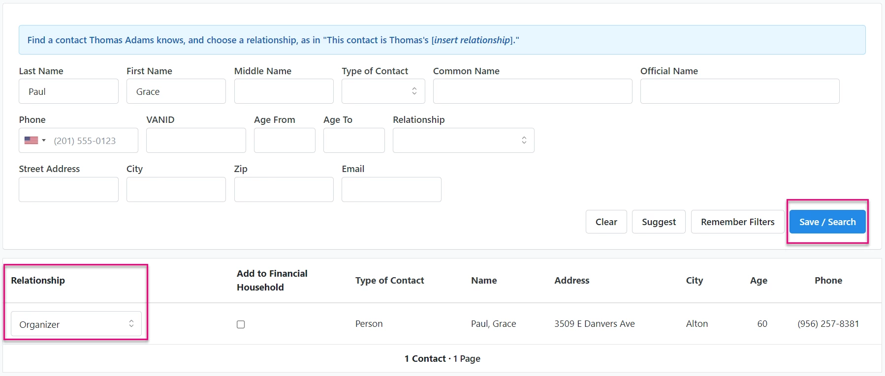 Setting Relationship