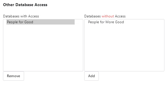 database selector in the scripts builder