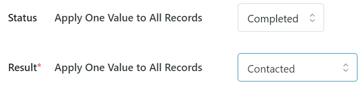 Other options for completing status