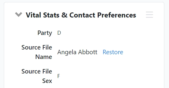 Vital Stats section shows source file name