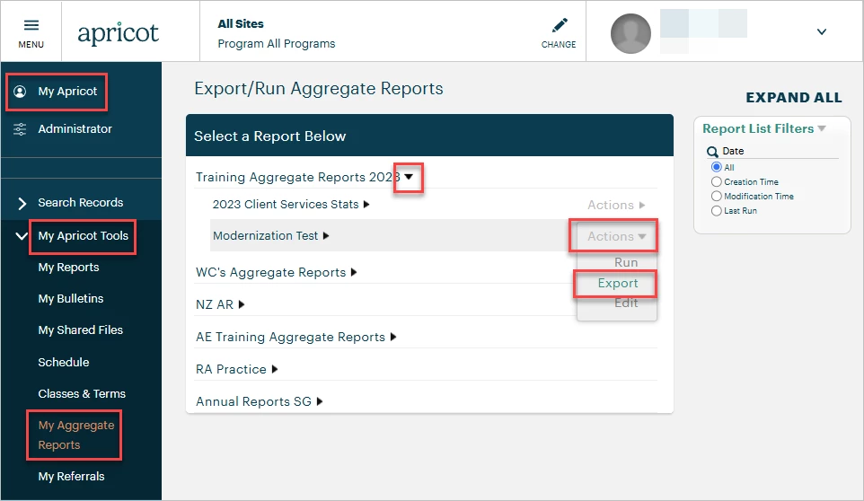 11475309-How_do_I_print_or_export_an_aggregate_report_Native_Reporting-Snag_.png