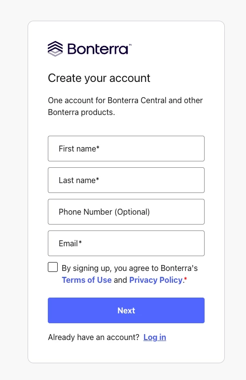 How to Create Your Network for Good Bonterra Central Account | Bonterra ...
