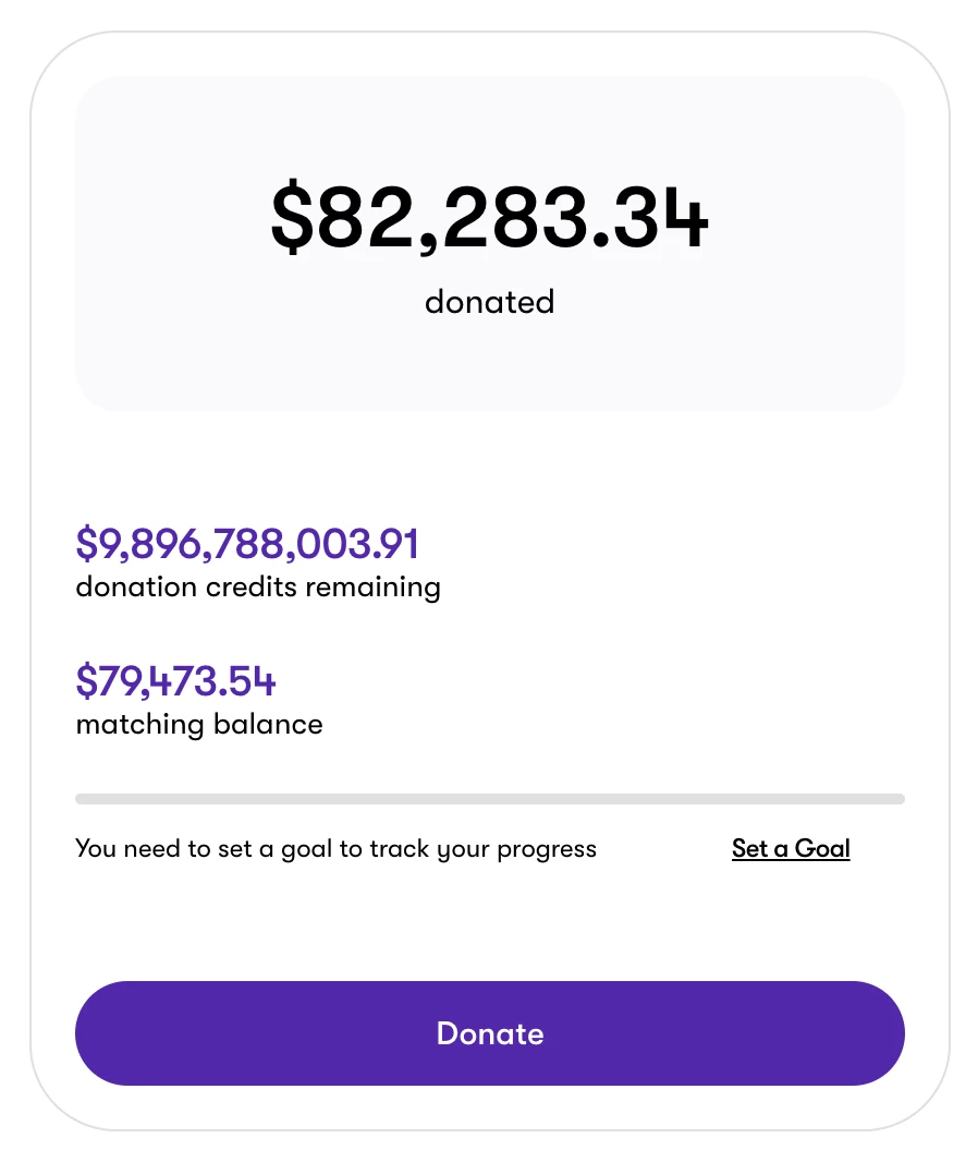 Deed homepage pledges widget