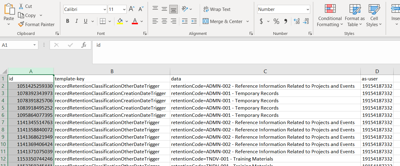 Metadata Bulk Sheet