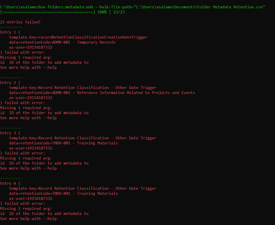 Metadata Add CLI