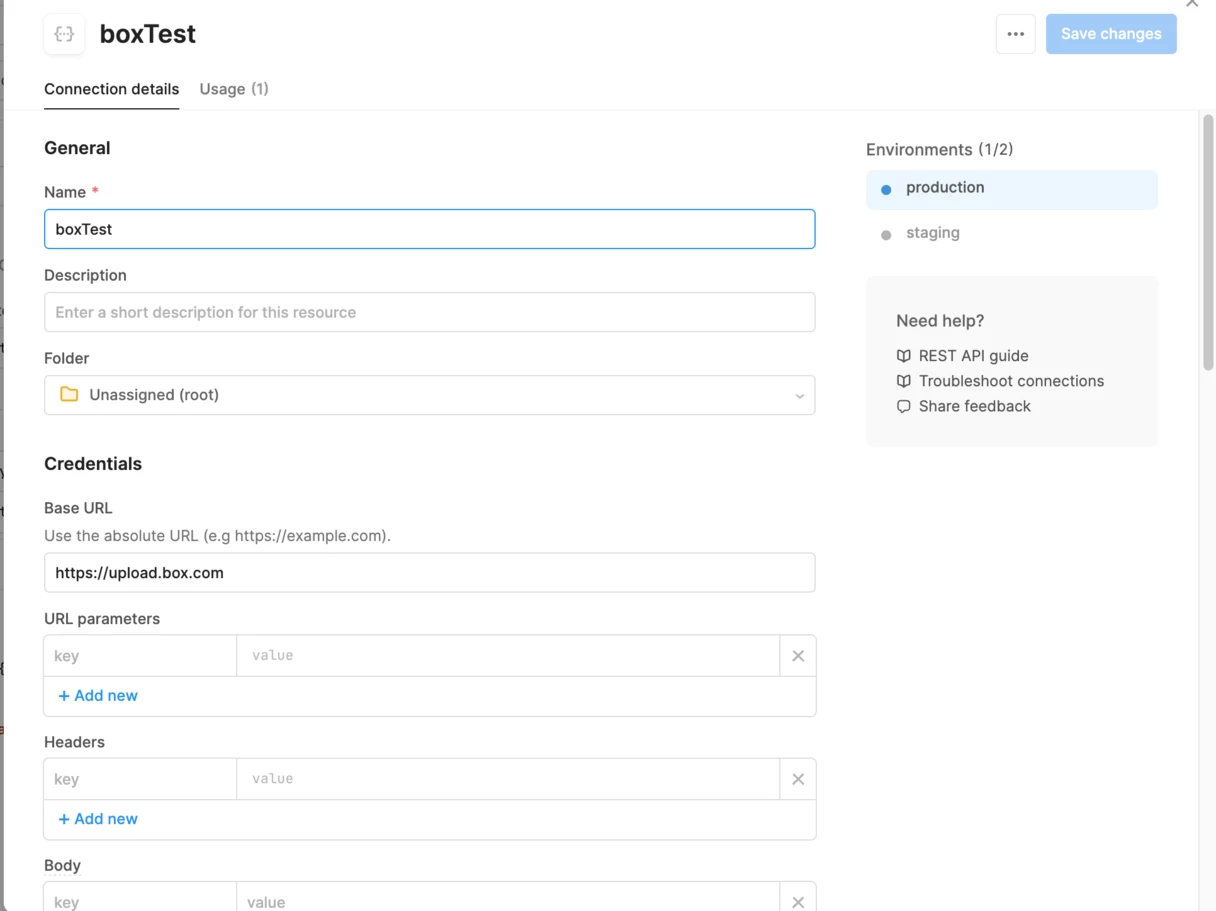 Retool App to Box Upload File