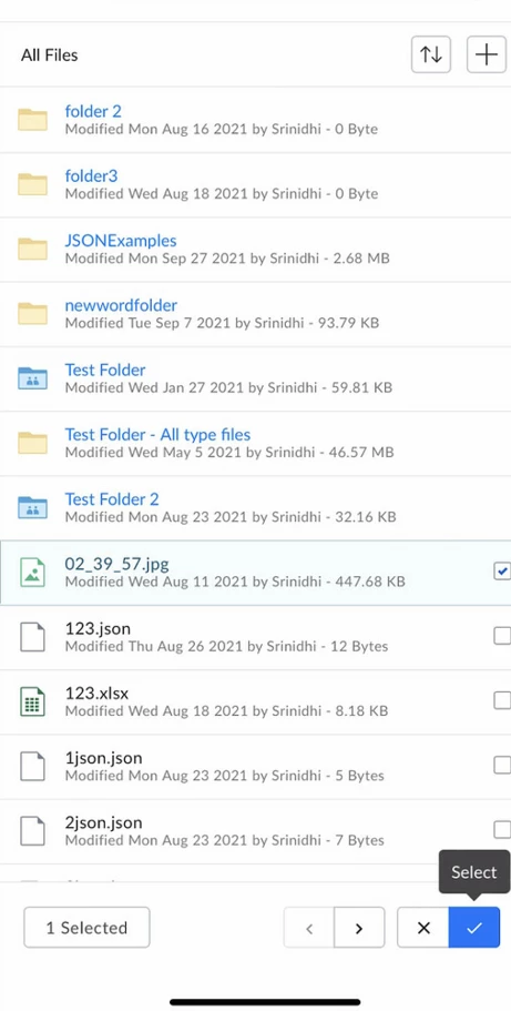 Content picker on iOS devices requires 2 clicks to complete the selected file sharing operation