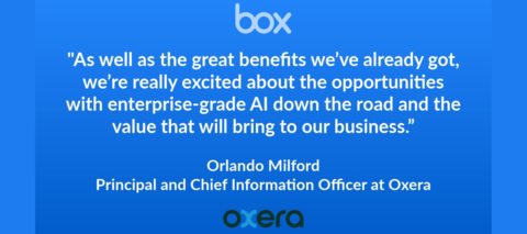 Monday's Community Spotlight: 🌟 Oxera, Economics, Finance and Data Science Consultancy, Chooses Box for Intelligent Content M