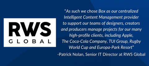 Monday's Community Spotlight: 🌟 RWS Global Chooses Box for Intelligent Content Management