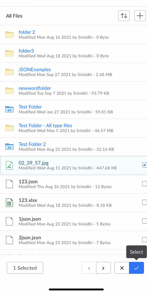 Content picker on iOS devices requires 2 clicks to complete the selected file sharing operation