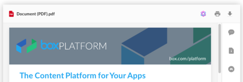 Box AI UI Element (part of the Preview UI Element)