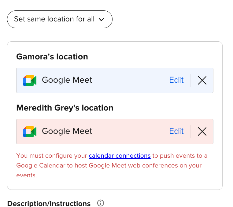Round Robin Event not automatically adding Google Meet links to Google
