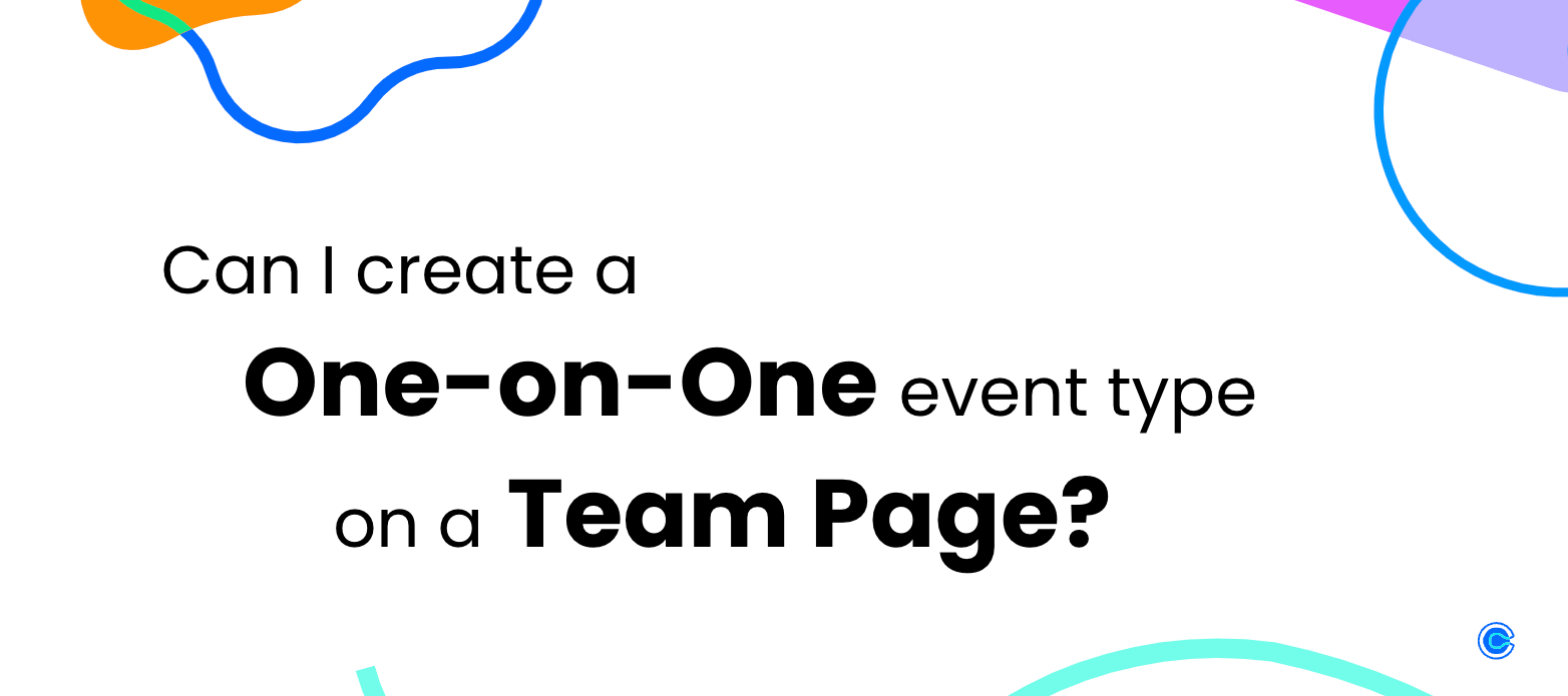 Create a 'One-on-One' Event Type on a Team Page
