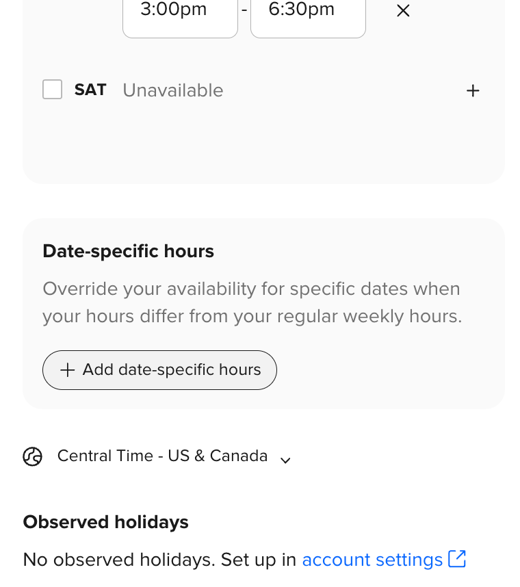 How to allow booking of specific time slots? Community