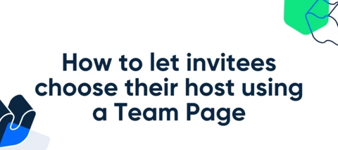 How to let invitees choose their host using a Team Page