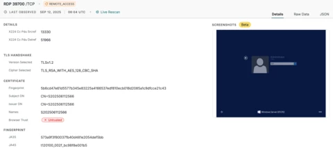 Video: See what attackers see with web screenshots on the Censys Platform