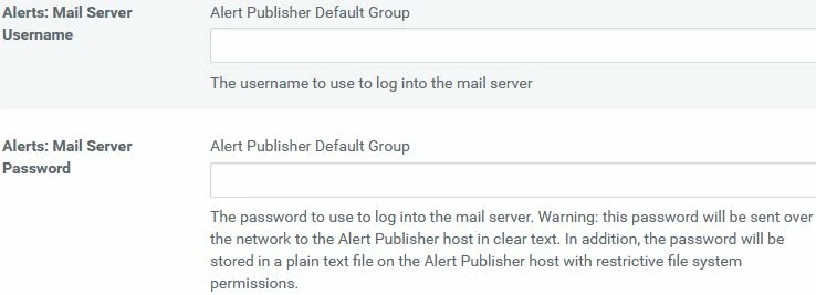 Mail Server UN & PWD