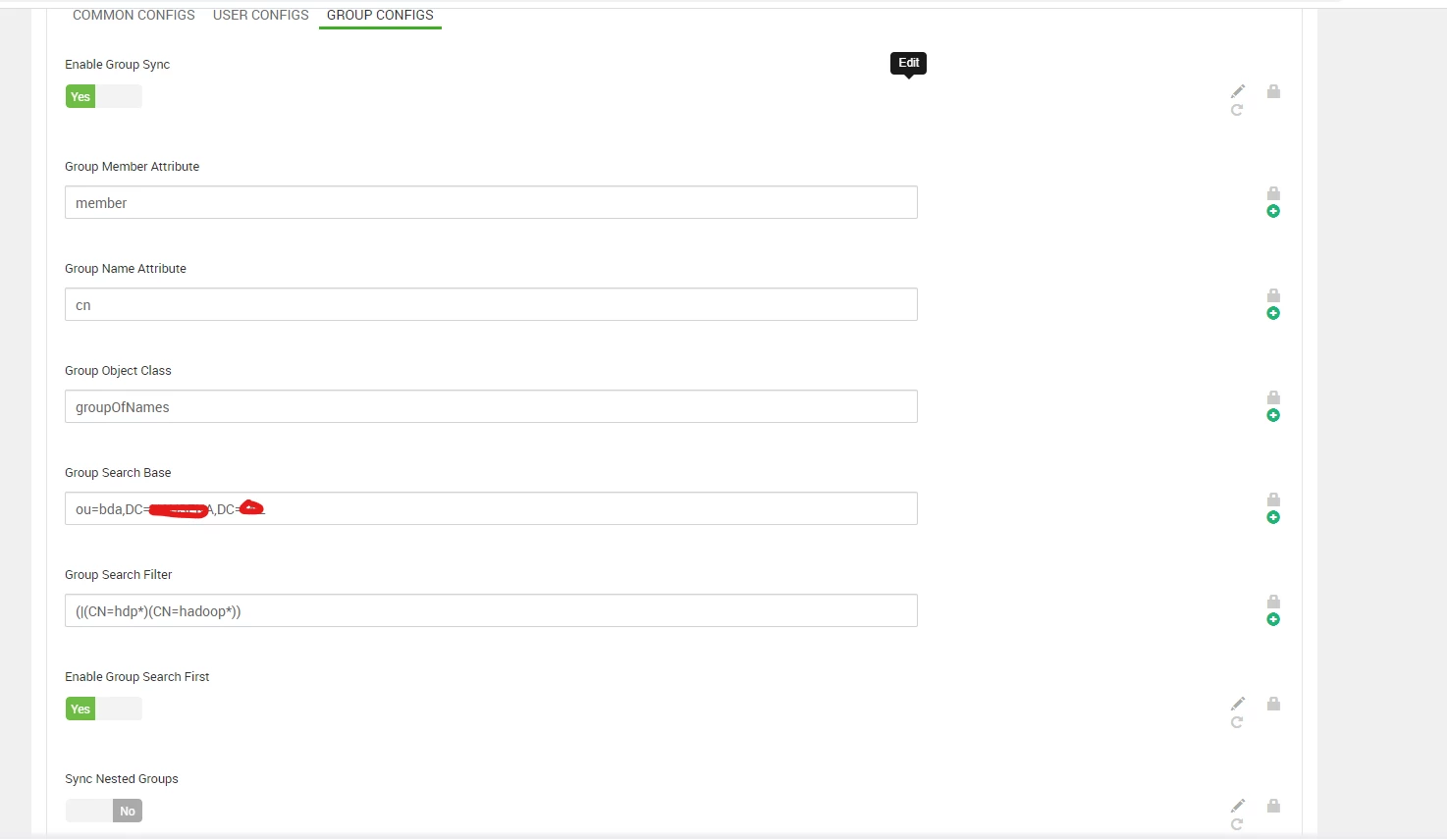 Group Config