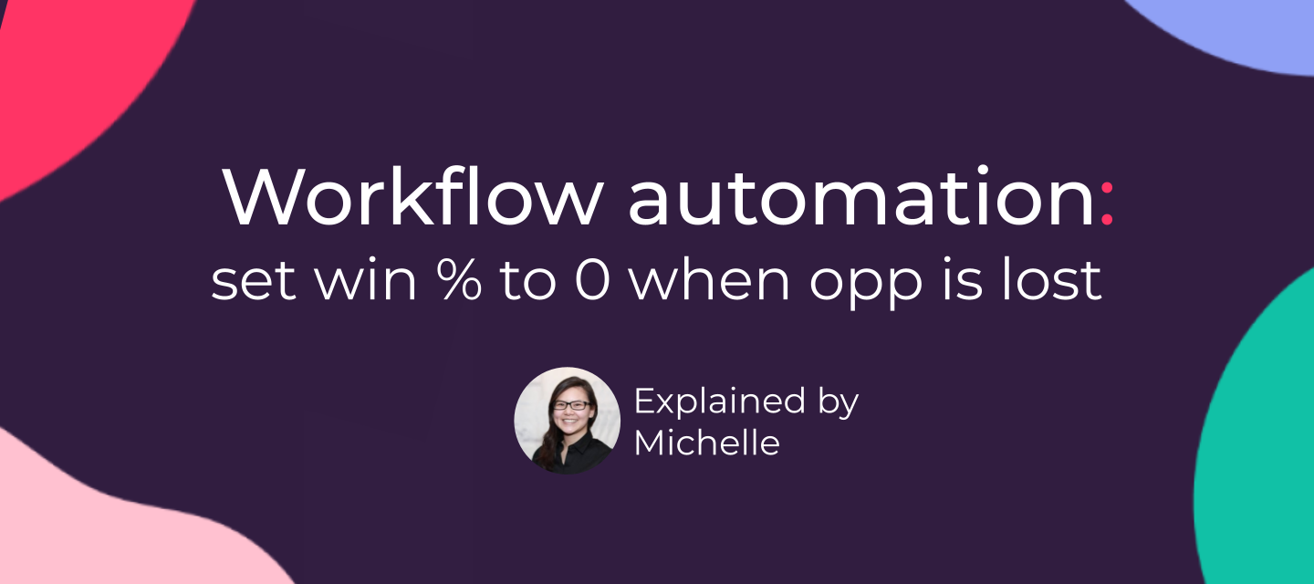 Workflow automation: set win percentage to 0% when opp is lost [video]