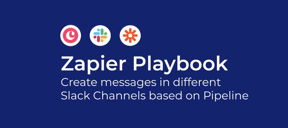 Zapier Playbook: Create messages in Slack Channels based on Pipeline