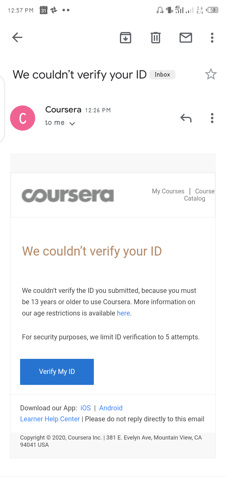 how to change id verification in coursera