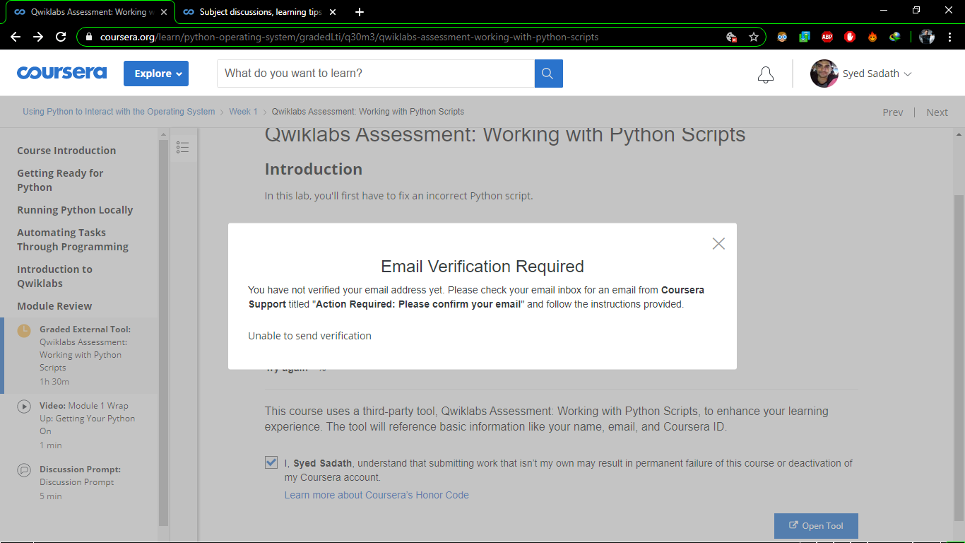 Unable To Verify Email Coursera Community