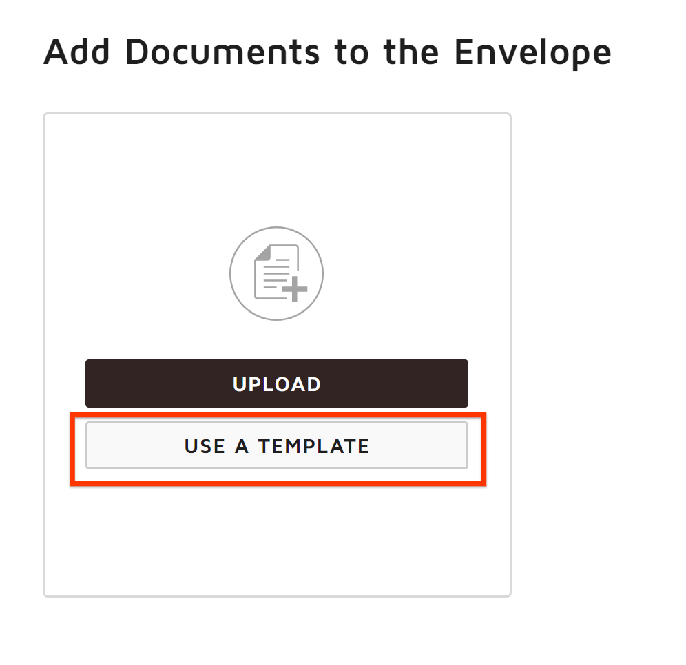 Add Documents - Use Template