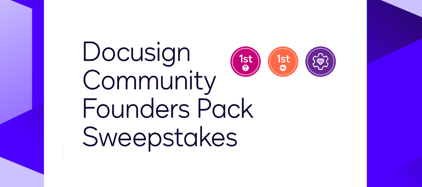 Enter to WIN a Docusign Community Founders swag pack!