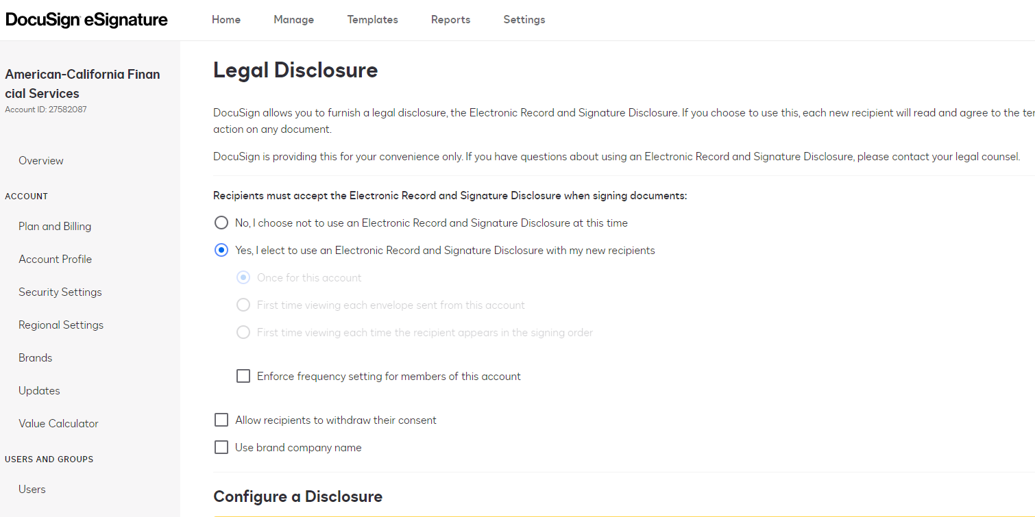 Electronic Record and Signature Disclosure | Community