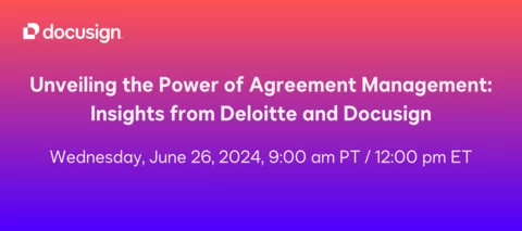 Deloitte Webinar and Report: Unveiling the Power of Agreement Management