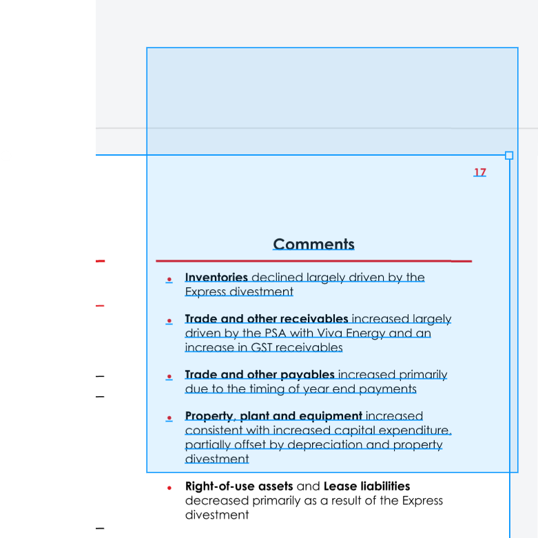 drag and select example